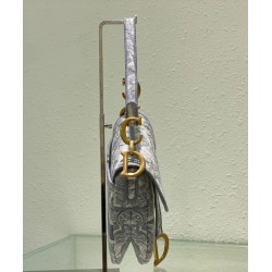 Replica Christian Dior Saddle Bag Gray