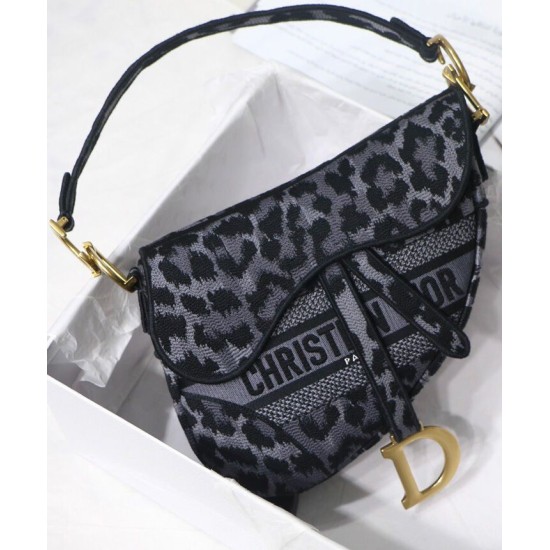 Replica Christian Dior Saddle Bag Gray