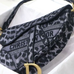 Replica Christian Dior Saddle Bag Gray