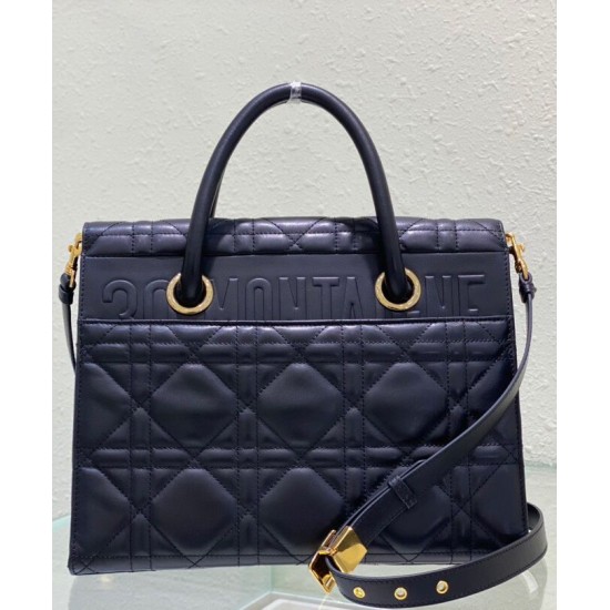 Fake Christian Dior Large St Honore Tote Black Replica