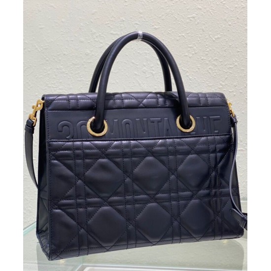 Fake Christian Dior Large St Honore Tote Black Replica