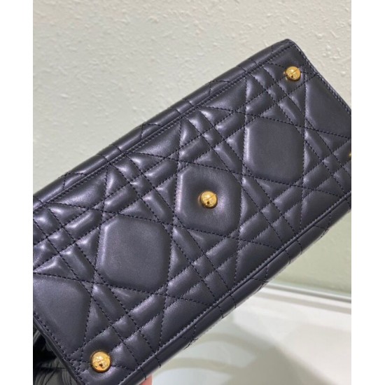 Fake Christian Dior Large St Honore Tote Black Replica