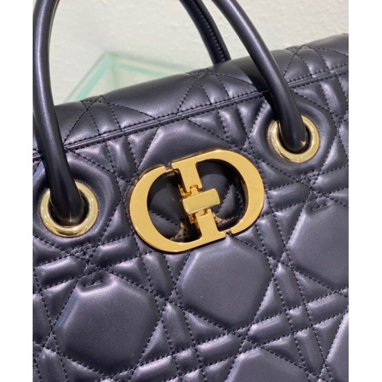 Fake Christian Dior Large St Honore Tote Black Replica