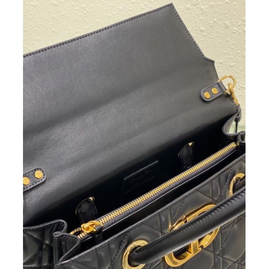 Fake Christian Dior Large St Honore Tote Black Replica