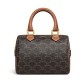 Fake Celine Small Boston In Triomphe Canvas Coffee Replica