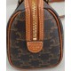 Fake Celine Small Boston In Triomphe Canvas Coffee Replica