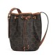 Fake Celine Small Drawstring Bag In Triomphe Canvas Coffee Replica