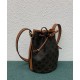Fake Celine Small Drawstring Bag In Triomphe Canvas Coffee Replica