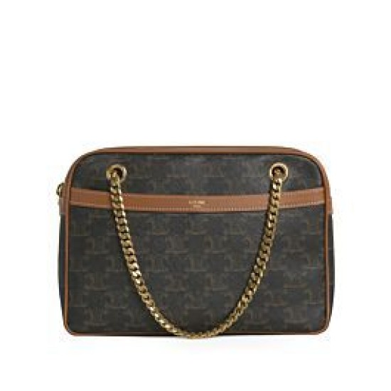 Fake Celine Medium Patapans In Triomphe Canvas Brown Replica Fake Celine Medium Patapans In Triomphe Canvas Brown Replica