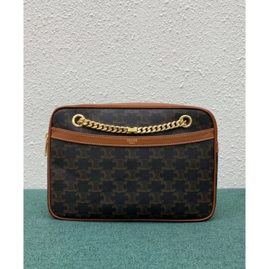 Fake Celine Medium Patapans In Triomphe Canvas Brown Replica Fake Celine Medium Patapans In Triomphe Canvas Brown Replica