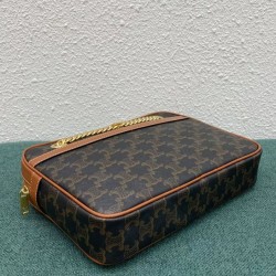Fake Celine Medium Patapans In Triomphe Canvas Brown Replica Fake Celine Medium Patapans In Triomphe Canvas Brown Replica
