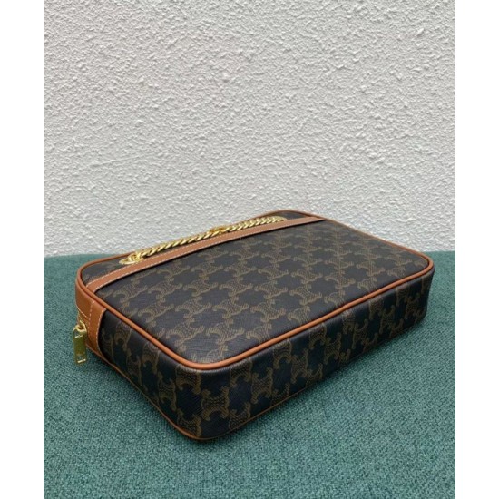 Fake Celine Medium Patapans In Triomphe Canvas Brown Replica Fake Celine Medium Patapans In Triomphe Canvas Brown Replica