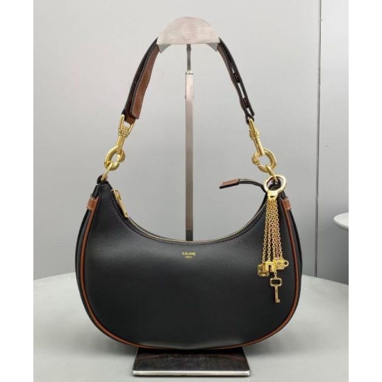 Fake Celine Medium Strap Ava Bag In Smooth Calfskin Black Replica Replica Celine Medium Strap Ava Bag In Smooth Calfskin Black