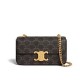 Replica Celine Chain Shoulder Bag Triomphe In Triomphe Canvas Coffee