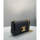 Replica Celine Chain Shoulder Bag Triomphe In Triomphe Canvas Coffee