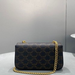 Replica Celine Chain Shoulder Bag Triomphe In Triomphe Canvas Coffee Replica Celine Chain Shoulder Bag Triomphe In Triomphe Canvas Coffee
