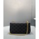 Replica Celine Chain Shoulder Bag Triomphe In Triomphe Canvas Coffee