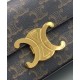 Replica Celine Chain Shoulder Bag Triomphe In Triomphe Canvas Coffee