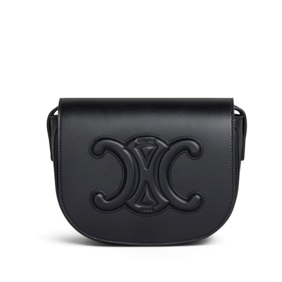 Replica Celine Folco Cuir Triomphe 198263 Black