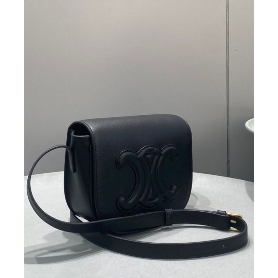 Replica Celine Folco Cuir Triomphe 198263 Black