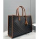 Replica Celine Horizontal Cabas In Triomphe Canvas And Calfskin Coffee