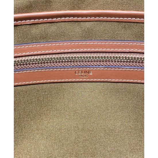 Replica Celine Horizontal Cabas In Triomphe Canvas And Calfskin Coffee