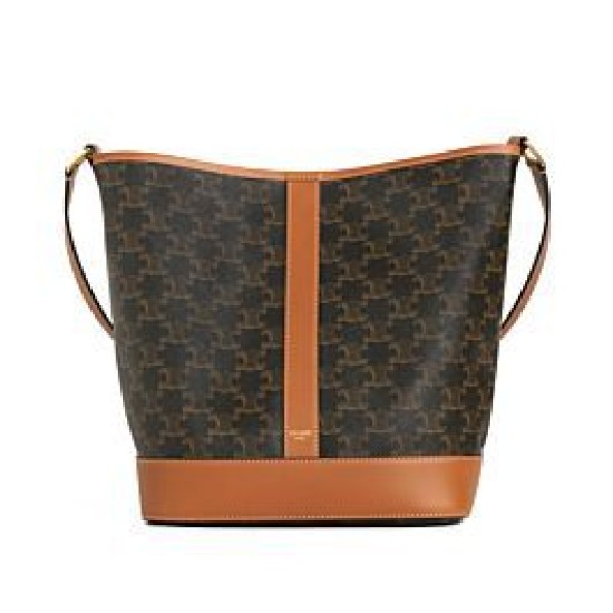 Fake Celine Medium Bucket Brown Replica
