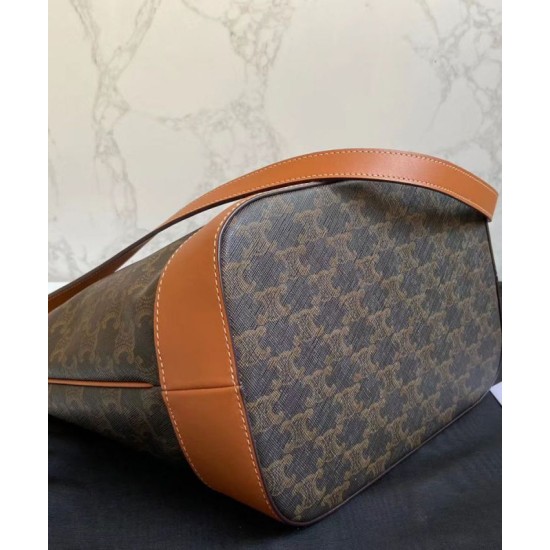 Fake Celine Medium Bucket Brown Replica