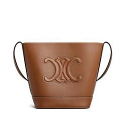 Fake Celine Small Bucket Cuir Triomphe Coffee Replica