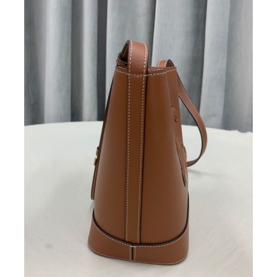 Fake Celine Small Bucket Cuir Triomphe Coffee Replica