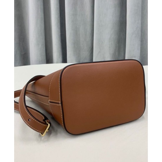 Fake Celine Small Bucket Cuir Triomphe Coffee Replica