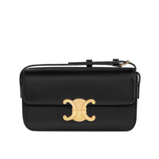 Replica Celine Triomphe Shoulder Bag 194143 Black