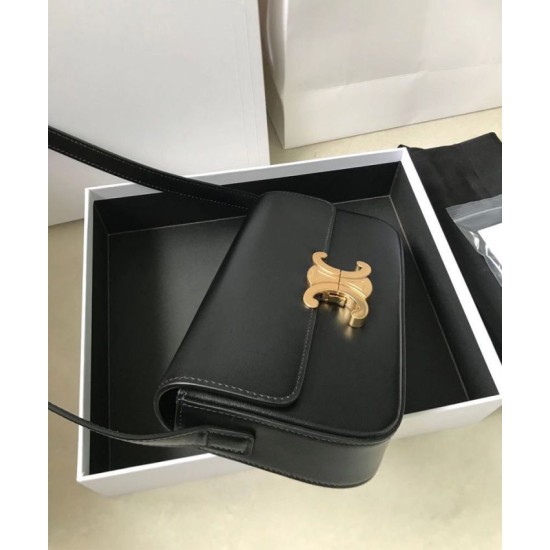 Replica Celine Triomphe Shoulder Bag 194143 Black