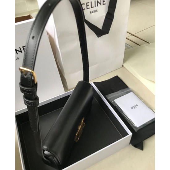 Replica Celine Triomphe Shoulder Bag 194143 Black