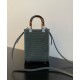 Fake Mini Sunshine Shopper FF Fabric Mini Bag 8BS051 Green Replica