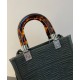 Fake Mini Sunshine Shopper FF Fabric Mini Bag 8BS051 Green Replica