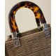 Fake Mini Sunshine Shopper FF Fabric Mini Bag 8BS051 Gray Replica