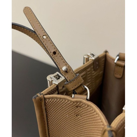 Fake Mini Sunshine Shopper FF Fabric Mini Bag 8BS051 Gray Replica