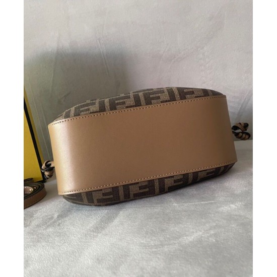 Fake Pomodorino FF Fabric Mini Bag 8BS059 Coffee Replica