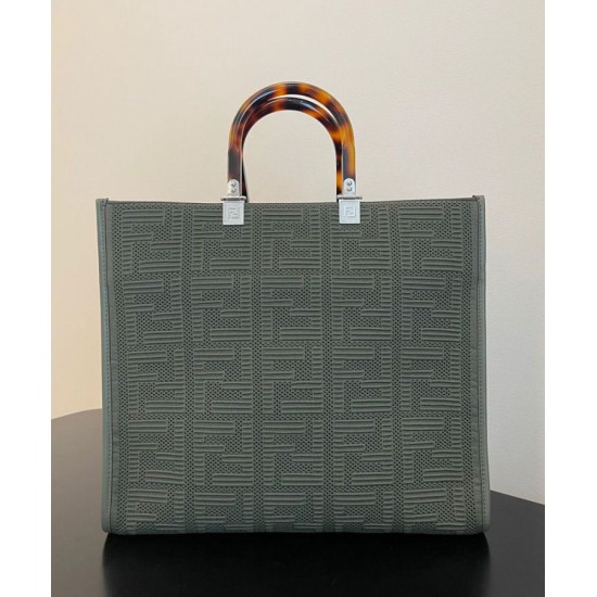 Replica Sunshine Medium FF Fabric Shopper Green
