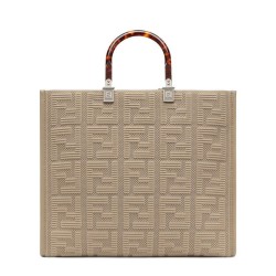 Replica Sunshine Medium FF Fabric Shopper Gray
