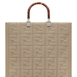 Replica Sunshine Medium FF Fabric Shopper Gray