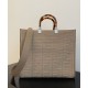 Replica Sunshine Medium FF Fabric Shopper Gray
