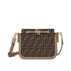 Fake Touch FF Fabric Bag 8BT349 Coffee Replica