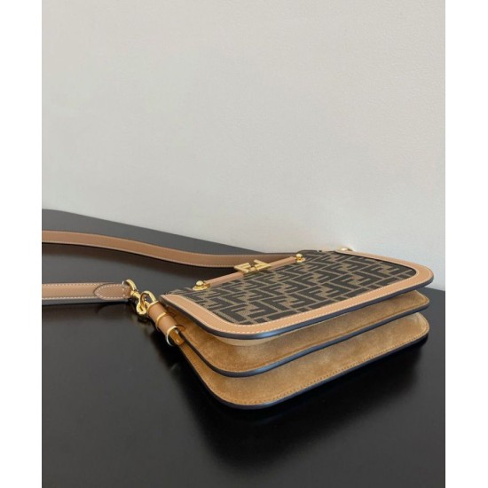 Fake Touch FF Fabric Bag 8BT349 Coffee Replica