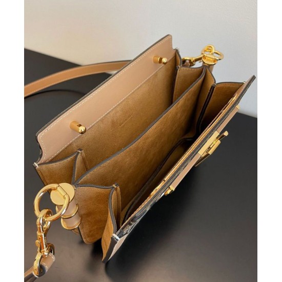 Fake Touch FF Fabric Bag 8BT349 Coffee Replica