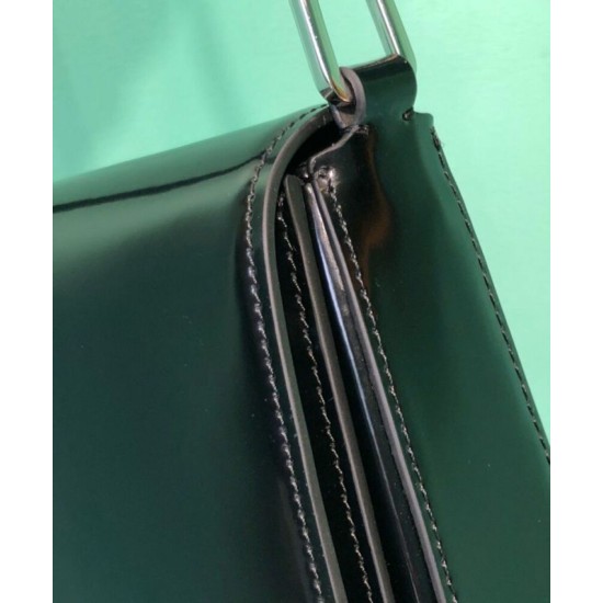 Replica Prada Brushed leather shoulder bag 1BD308 Black