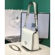 Fake Prada Brushed leather shoulder bag 1BD308 White Replica