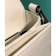 Fake Prada Brushed leather shoulder bag 1BD308 White Replica