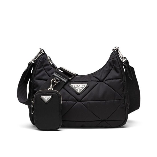 Replica Prada Padded nylon shoulder bag 1BC151